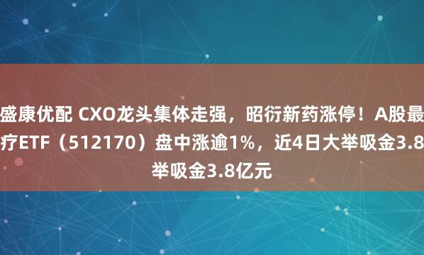 盛康优配 CXO龙头集体走强，昭衍新药涨停！A股最大医疗ETF（512170）盘中涨逾1%，近4日大举吸金3.8亿元